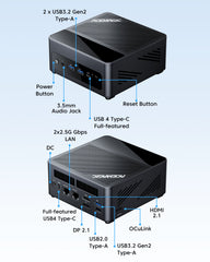 ACEMAGIC F5A AMD Ryzen AI 9 HX 470 Mini PC