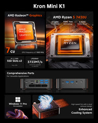 ACEMAGIC K1 AMD Ryzen™ 7 5825U / Ryzen™ 5 7430U Mini PC