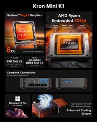 ACEMAGIC K1 AMD Ryzen Embedded R2544 Mini PC