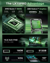 ACEMAGIC LX15 Pro Laptop with AMD Ryzen 7 5825U Processor and 15.6" Display