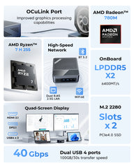 ACEMAGIC F5A AMD Ryzen™ 7 H 255 Mini PC