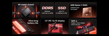 ACEMAGIC ‎RX16 AMD Ryzen 7 H255 Laptop – ACEMAGIC UK